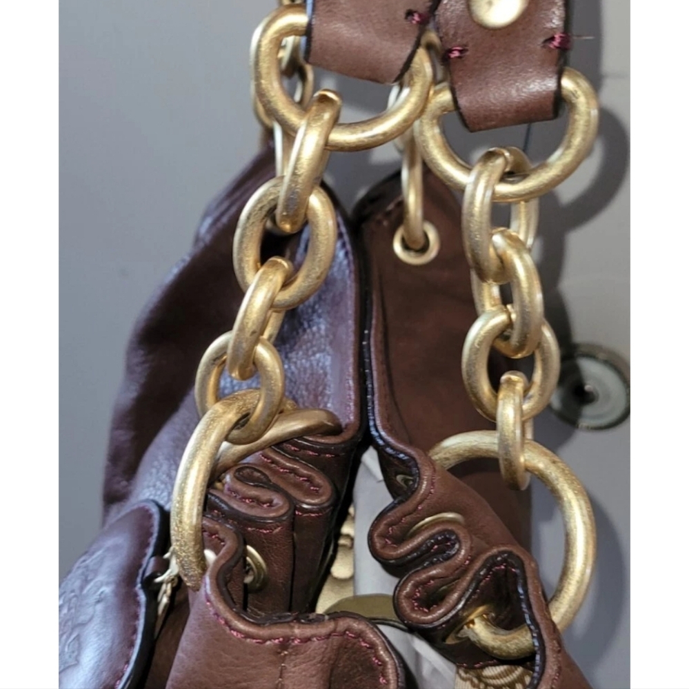 Juicy Couture Brown Leather Shoulder Date Night Small Bag - Picture 10 of 15
